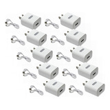 Cargador Tipo Micro Usb Carga Rápida Color Blanco Pack 10