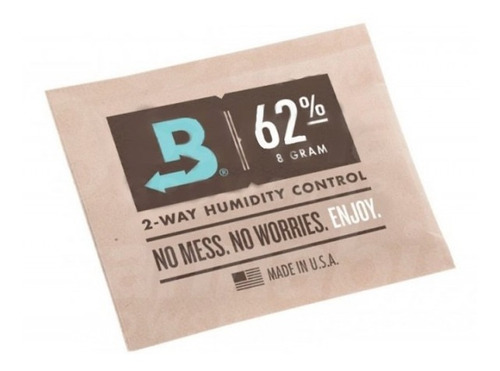 20 Boveda Packs 62% 8gr Control Humedad 2 Vias 