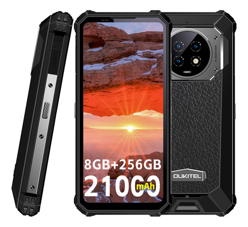 Celular Oukitel Wp19 Smartphone Robusto 4g Celular Dual Sim 8gb + 256gb 21000mah Teléfono Móvil Negro