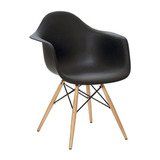 Cadeira Charles Eames Wood Com Braços Sala Cozinha