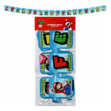 Mario Bros Letrero Móvil Feliz Cumpleaños - Super77mario Color Azul