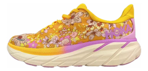 Hoka One One Clifton 8 Laranja Floral Leia A Descrição