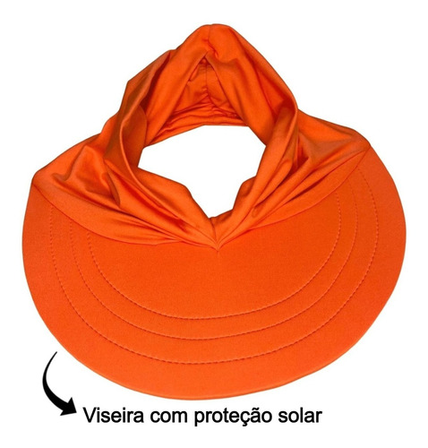 Viseira Dupla Face Proteção Solar Uv50+ Turbante Bandana