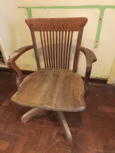 Sillón De Escritorio, De Madera Macisa. Antiguo. Muy Cómodo.