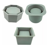 3 Pcs Jardineras Plantas Moldes De Hormigón Gris