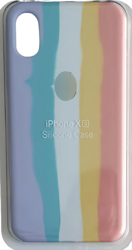 Funda Silicona Silicone Case Arcoíris Para iPhone X & Xs
