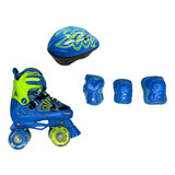 Set De Patines Infantil Completo+protecciones+casco+mochila