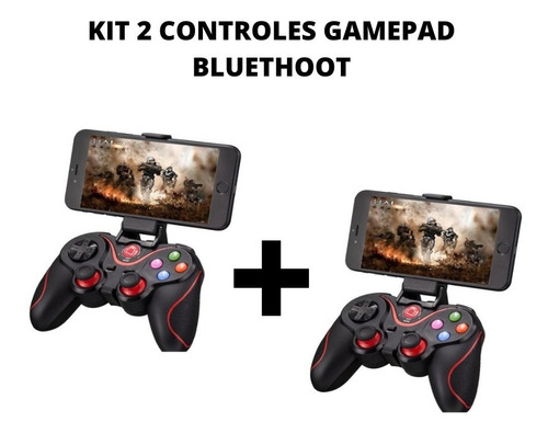 Kit 2 Controles Gamepad Bluethoot Jogos - Tv Box  Pc Android