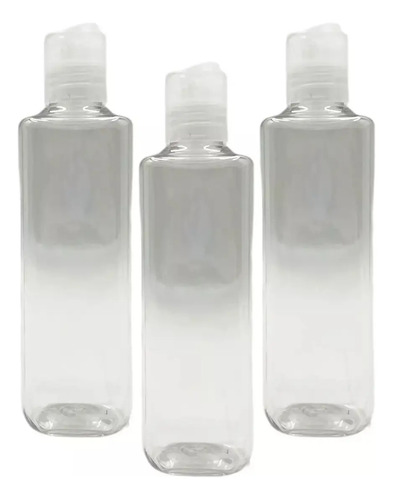 Envases Botella Cuadrada 125 Ml Para Viaje Tapa Disco X 100