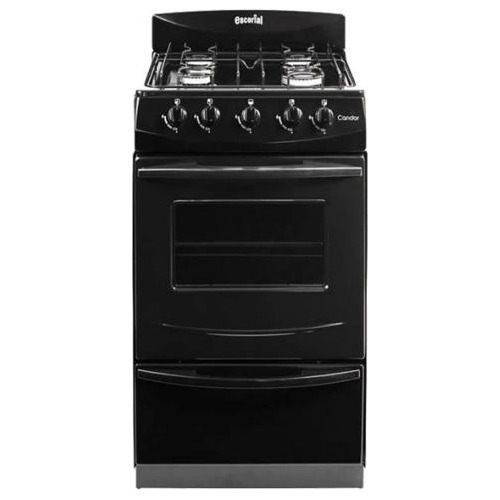 Cocina Escorial Candor Blk S2 Gn 51cm Negro Gas Natural