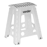 Banqueta Plástica Multiuso Dobrável 45cm 150kg Vonder Branco