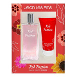 Perfume Red Passion Edt 100 Ml + Body Lotion Jean Les Pins