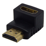 Adaptador Hdmi 90 Graus Em L Macho X Fêmea 1.4 P/ Tv Parede