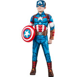 Disfraz Capitan America 8-10 Años Con Escudo Original Entreg