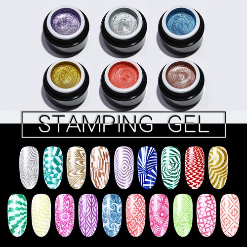 Born Pretty Gel Stamping Uv/led Glitter Colores 2 Serie