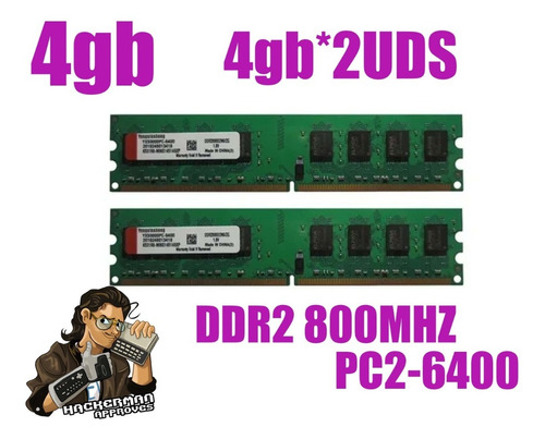 Memoria Ram Ddr2 800mhz 4gb (2x2gb) Pc2-6400 Yongxinsheng