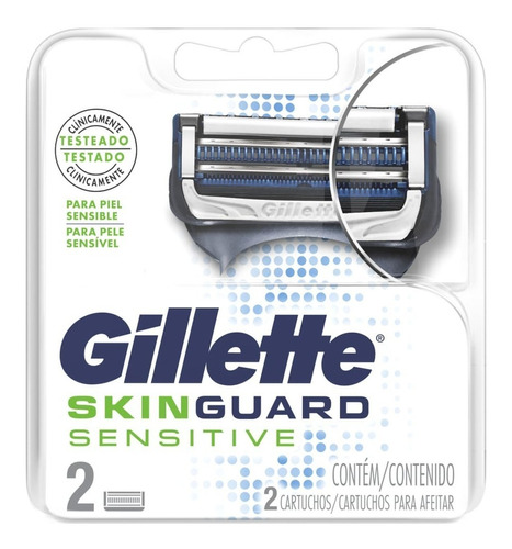 Repuesto Para Afeitar Gillette Skinguard Sensitive X 2 Und