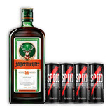 Combo Jägermeister 700ml + 4 Speed Unlimited 250ml