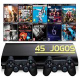 Ps3 Super Slim + 2 Controles + Gta5 + Fifa 19 + Far Cry 4