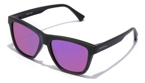 Gafas De Sol Hawkers One Ls Raw Para Hombre Y Mujer Color De La Lente Violeta Color De La Varilla Negro Color Del Armazón Negro Diseño Mirror