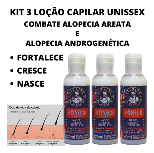 Tratamento Anti Alopecia Areata 3 Tônicos Fortalece Os Fios!