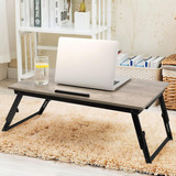 Bamboo Laptop Desk Bed Tray Table Adjustable Table For Compu