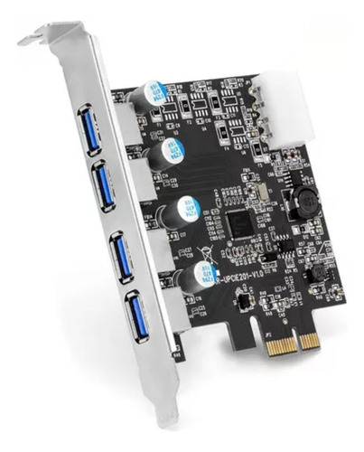 Placa Pci-e X1 A Usb 3.0 Pci Express A 4 Puertos Usb 3.0 5gb