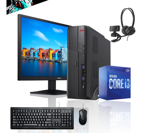 Pc Slim Combo 22: Intel Core I3 Uhd 630 16gb 500gb Wifi