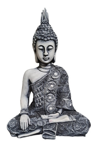 Figura Resina P/ Acuario Buda Krishna Medallones Grd 28x20cm
