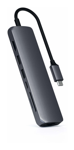 Satechi Adaptador Multipuerto Usb C Delgado Con Ethernet, Hd