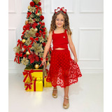 Conjunto Infantil Saia Midi Festa Natal Blogueirinha Reveill