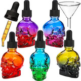 Frasco Cuentagotas Calavera Recargable Aceites Essenciales