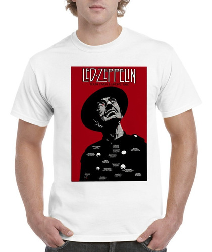 Camisas Para Hombre Blancas Led Zeppelin Diseños Únicos 