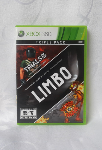 Triple Pack/trials Hd - Limbo - Splosion Man Xbox 360 Usado
