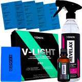 Kit Polimento Farol Revelax Lixa Vitrificador V-light Vonixx