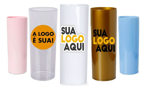 30 Copos Long Drink Com Logo, Ideia E Marca Personalizado 