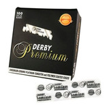 100 Lâminas De Barbear Derby Premium 1/2 Meia Lâmina 