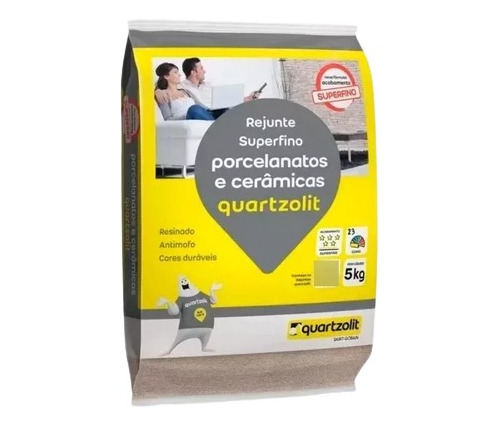 Rejunte Porcelanatos 5kg  Quartzolit - Marrom Canela 