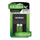 Cargador De Pilas Rayovac Maxi Aa Y Aaa Con 2 Pilas Aa 1.2v