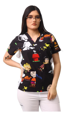 Blusa Para Uniforme Quirurjico Dama Pijama Antifluido Scrub