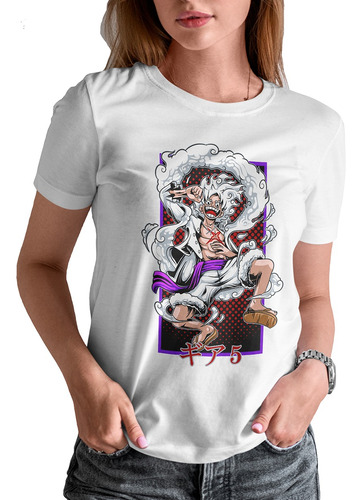 Blusa / Playera Anime One Piece Luffy Gear 5 De Mujer #68