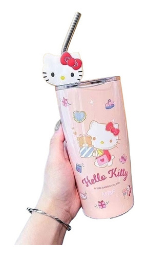 Taza De Café Kuromi Hellokitty De Acero Inoxidable De 600 Ml