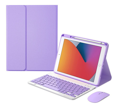 Funda Con Teclado Mouse Ñ Para iPad 10.2 9ª 8ª 7ª Generación