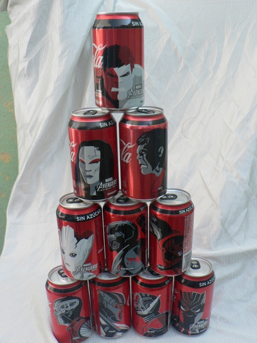 Coca Cola Avengers Coleccion Completa. 10 Latas De 355 Ml