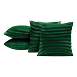 Kit 4 Almofadas Decorativa Cheia Coloridas Sala Quarto Verde