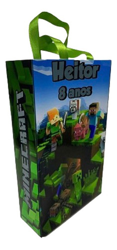 15 Lembrancinha Personalizada Sacolinha Minecraft