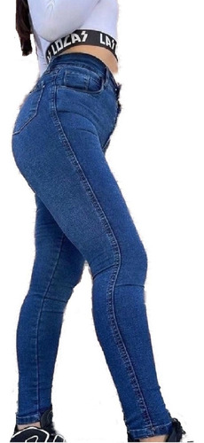 Jeans Dama Super Elastizado Tiro Alto Y Calce Perfecto 