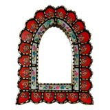 Espejo Peruano Cuzcaja Portal, Tallado Madera, Importado