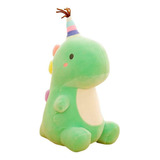 Lindo Peluche Dinosaurio Sombrerito Cumpleaños 35 Cm
