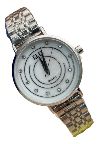 Reloj Para Dama Qyq Pulso Acero Hora Analoga Original +envio